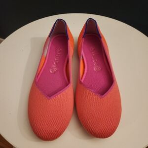 Rothy's size 10 Tropical Pink round toe flay DISCONTINUED COLOR